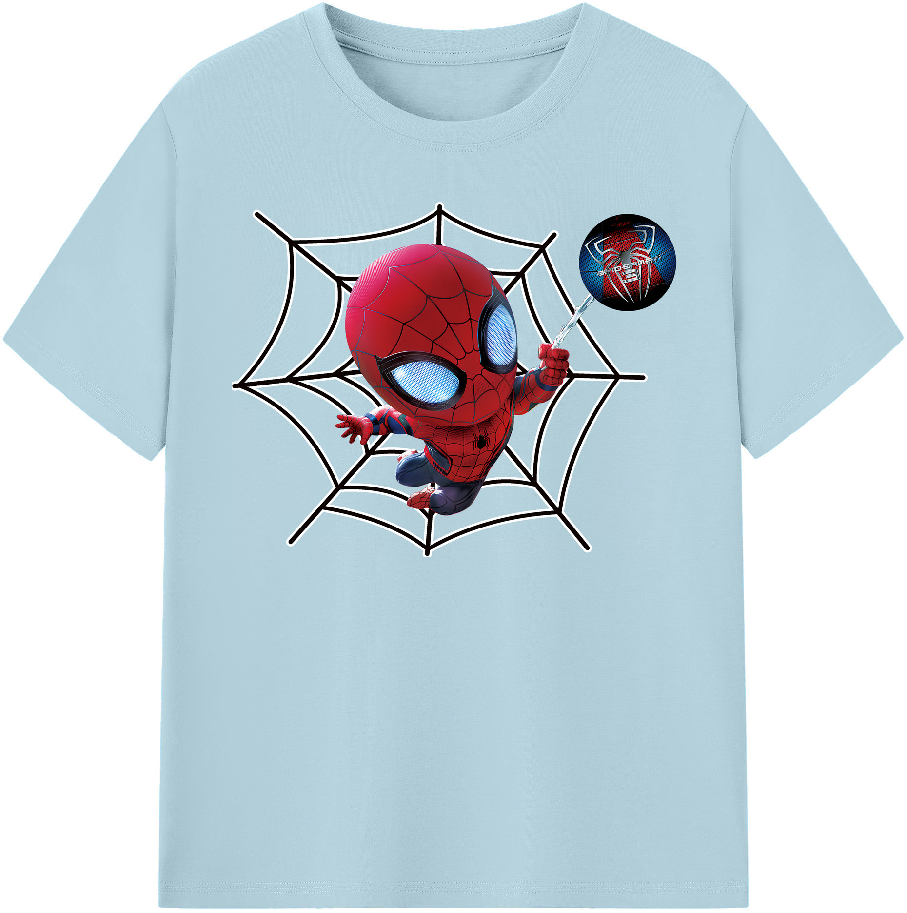 （画像用） Spider Man スパイダーマン 綿100％半袖Tシャツ（フロントプリント）